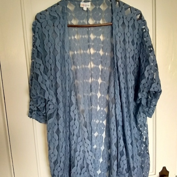 LuLaRoe Sweaters - LuLaRoe blue lace cardigan